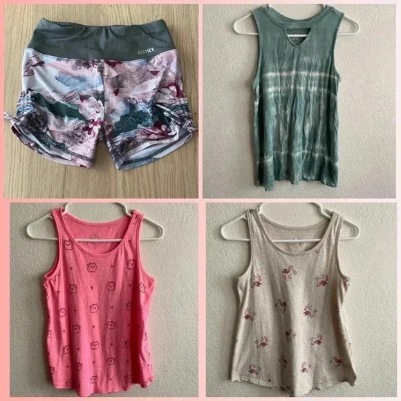 4 Pieces Girl Justice Summer Clothes Bundel Size 14/16 - Picture 1 of 15